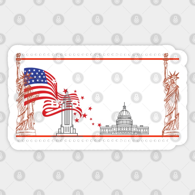 My America Sticker by Magination